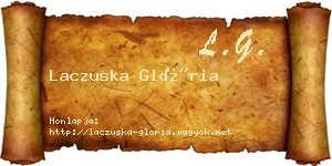 Laczuska Glória névjegykártya